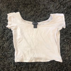 White crop top